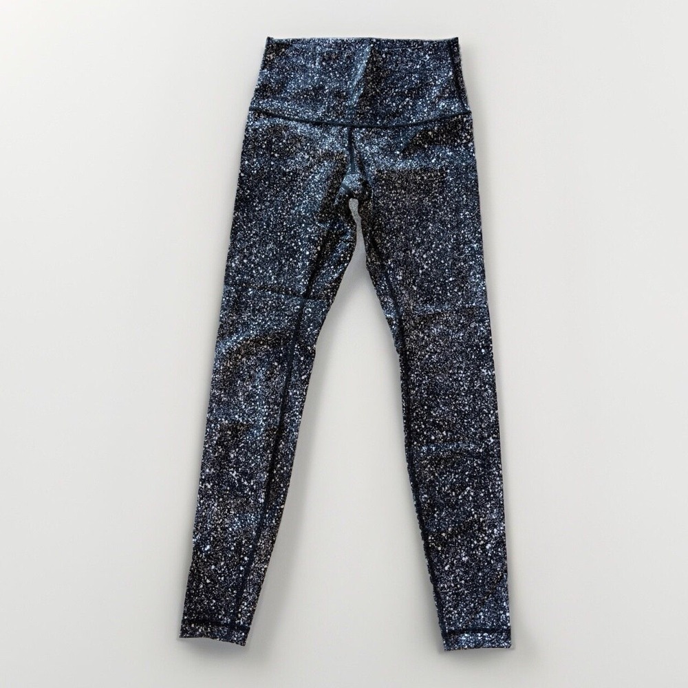 Lululemon Wunder Under III High Rise 29" Pant Iced Wave Black White Womens 8